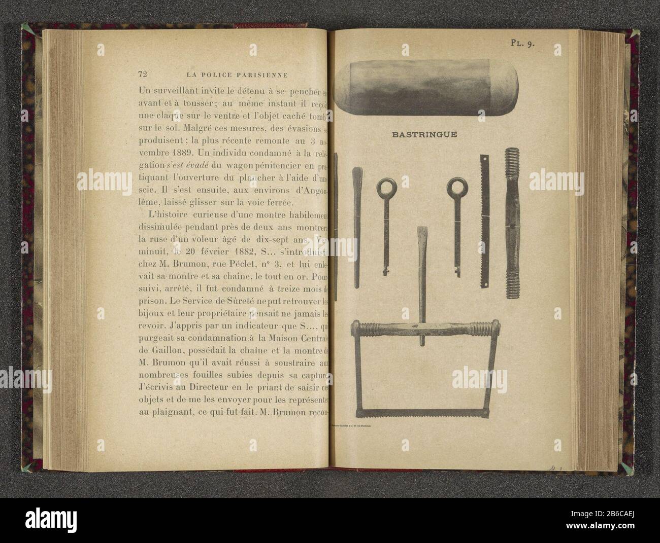 Bastringue, par des voleurs utilisés pour mettre de l'argent à cacher dans des cavités intimes du corps Bastringue (objet titre) Bastringue utilisé par des voleurs à l'argent se cachant dans des espaces intimes de la lichaamBastringue (objet titre) Type de propriété: Impression photomécanique Numéro d'article: RP-F 2012-67-8 Inscriptions / marques: Numéro, recprinted: 'PL. 9.' Fabricant : fabricant: Imprimante anonyme: Silvestre et Cie (indiqué sur l'objet) Lieu de fabrication: Créateur: France Editeur: Paris Dating: CA. 1880 - avant ou vers l'avant 1890 matériau: Technique du papier: Dimensions de la pression légère: Page: H 174 mm × W 105 mmToelicht Banque D'Images