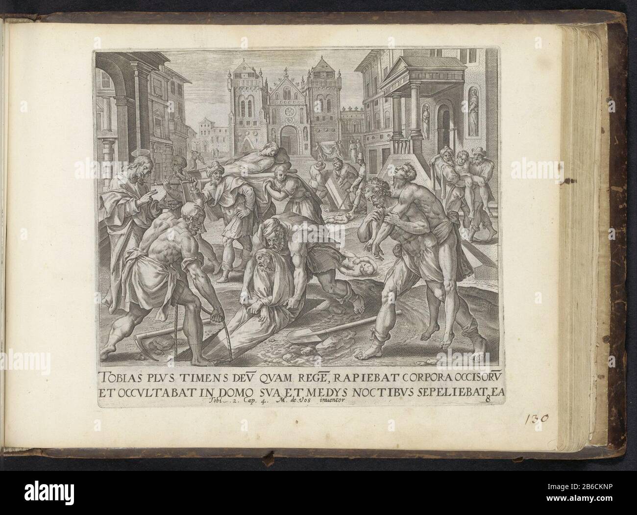 Enterrer les morts du Wercken de Barmherticheyt (titre de la série) Sept œuvres de Mercy (titre de la série) Le Grand Figer-Bibel (titre de la série) Tobit et ses amis ont enterré les morts à Nineveh. Christ est à gauche et fait un geste de bénédiction. Parmi les performances, une référence en latin à la Bible dans Tobit 2: 4. Cette impression fait partie d'un album. Fabricant : imprimeur: Anonyme à dessin de: Marten de vos (indiqué sur objet) éditeur: Claes Jansz. Visscher (II) Editeur: Jan Philipsz SchabaeljePlaats fabrication: Éditeur: Amsterdam Éditeur: Alkmaar Date: 1585 et / ou 1646 Phys Banque D'Images