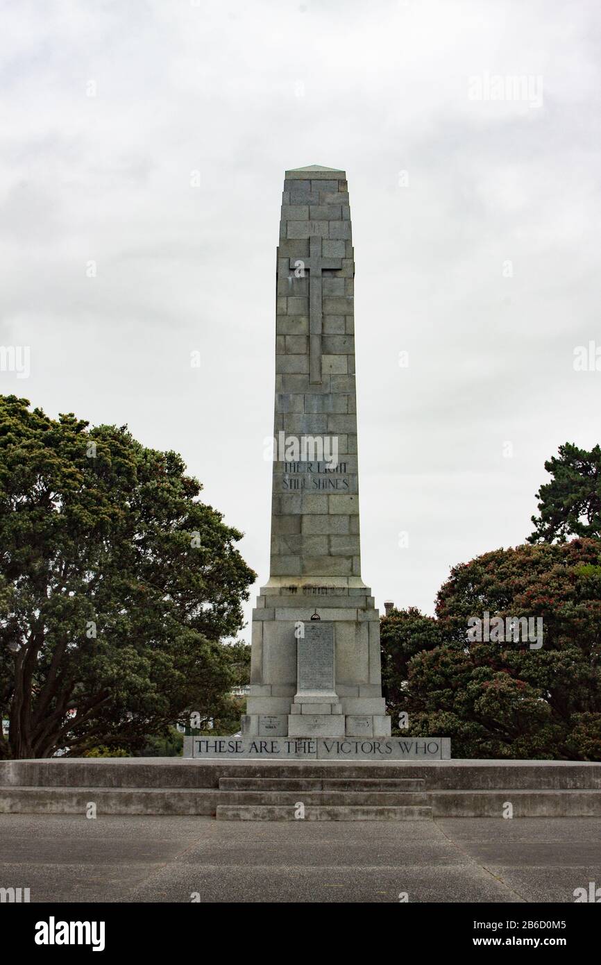 Cénotaphe du mémorial de la guerre au Queens Park, Wanganui, Nouvelle-Zélande Banque D'Images