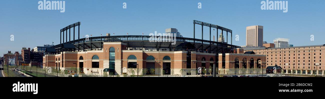 Baseball Park dans une ville, Oriole Park à Camden Yards, Baltimore, Maryland, États-Unis Banque D'Images