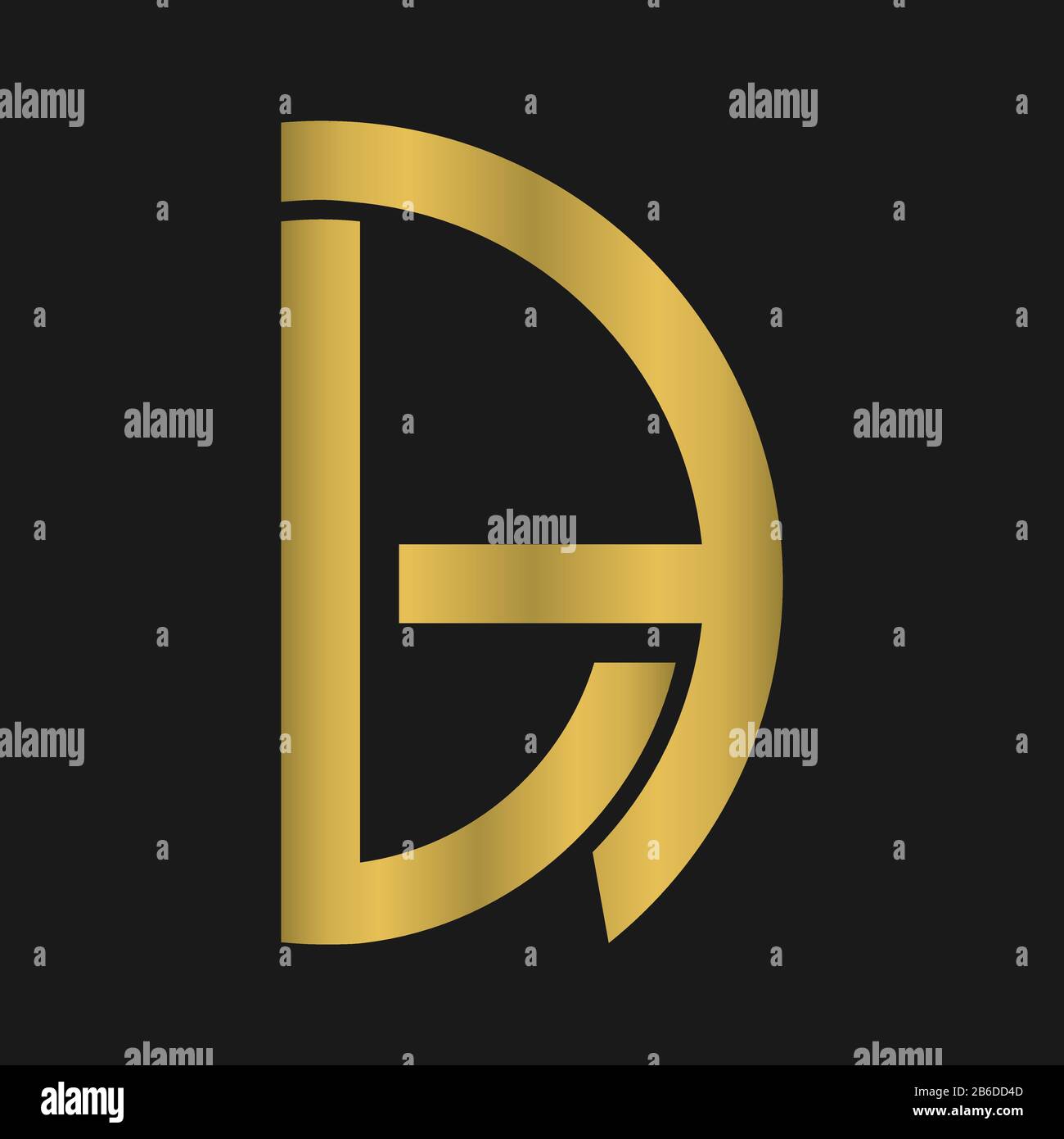 L , A , LA , al logo lettre avec typographie moderne créative et logo de monogramme abstrait Illustration de Vecteur