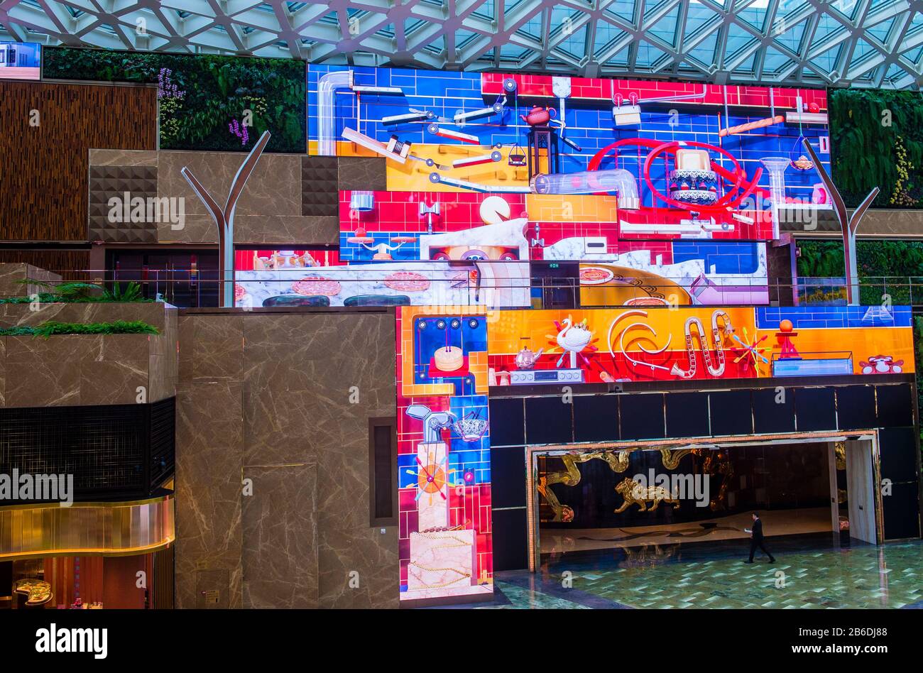 L'intérieur de l'hôtel MGM Cotai et du casino de Macao Banque D'Images