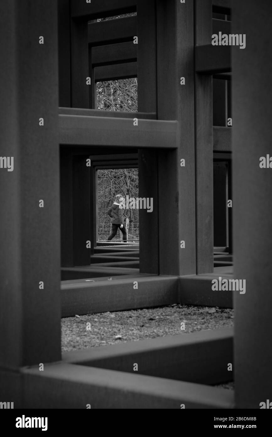 Sean Scully Crate of Air 2018 Yorkshire Sculpture Park YSP West Bretton Wakefield Yorkshire England UK Banque D'Images