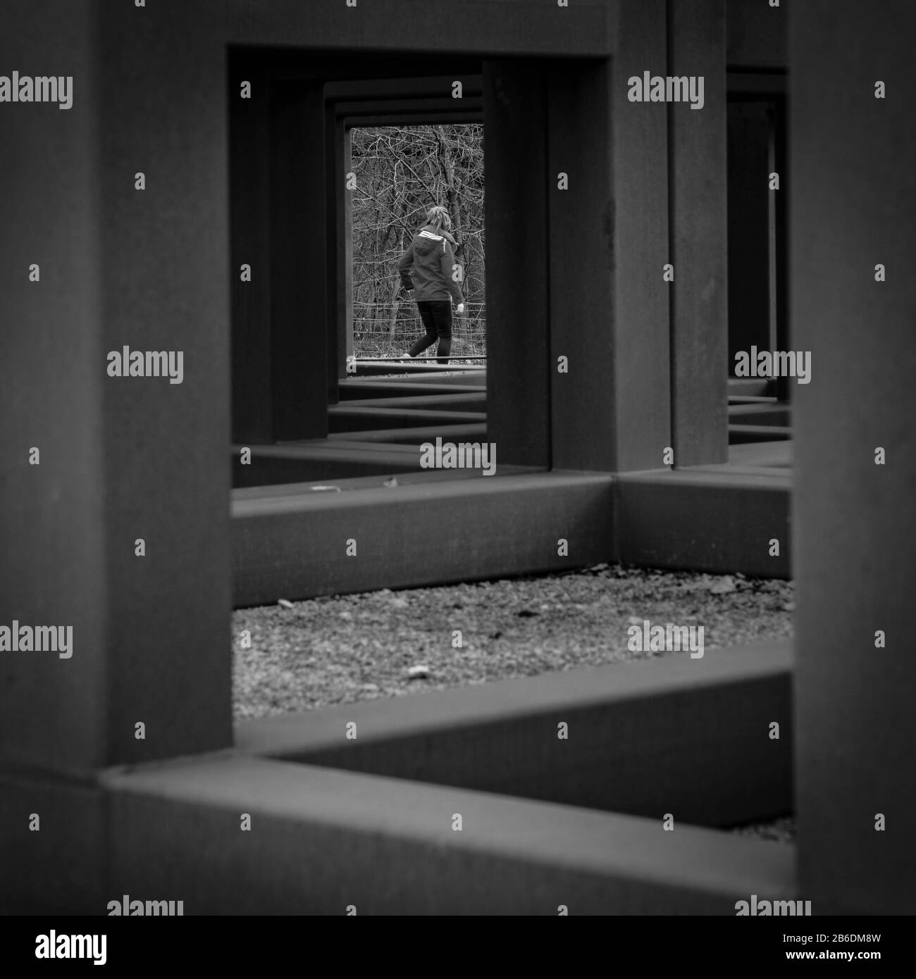 Sean Scully Crate of Air 2018 Yorkshire Sculpture Park YSP West Bretton Wakefield Yorkshire England UK Banque D'Images