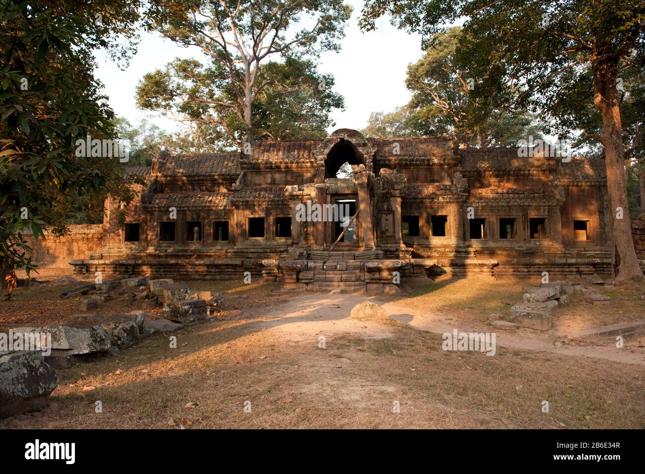 Ruines d'un temple, Angkor Wat, Angkor, Siem Reap, Cambodge Banque D'Images