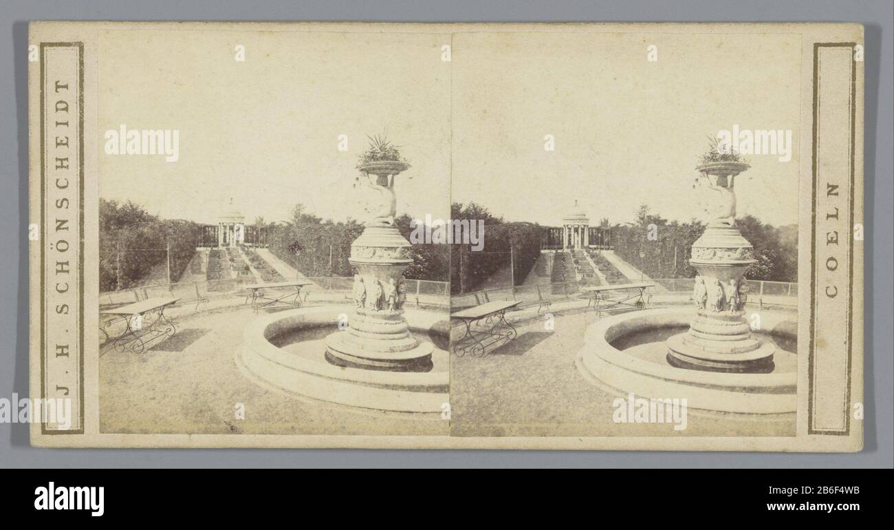 Jardin botanique Cologne Coeln (titre de la série) jardin botanique à KeulenCoeln (titre de la série) Type de bien: Stéréo photo Numéro d'article: RP-F F06070 Inscriptions / marques: Inscription verso, manuscrite: 'Cologne Plantentuin' Fabricant : Photographe: Johann Heinrich Schön Scheidt (propriété cotée) Lieu de fabrication: Cologne En 1863 - CA. 1880 matériau: Papier carton technique: Pression d'albumine dimensions: Support secondaire: H 85 mm × W 170 mm Objet: Jardin botanique, hortus botanicus' Banque D'Images
