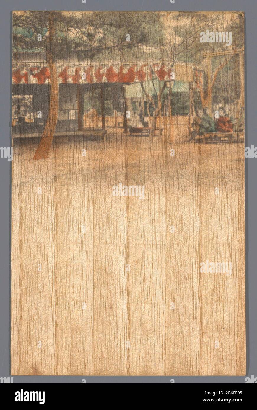 Papeterie avec représentation photographique papeterie représentation photographique type d'objet: Lettre Numéro d'objet: RP-F 2009-103-3 Fabricant : Photographe: Fabrication anonyme de lieux: Japon Date: CA. 1920 - ca. 1930 Caractéristiques physiques: Image photographique sur la papeterie à partir de matériaux de bambou: Encre papier bambou technologie: Lichtdruk Sujet: Lettre, enveloppe où Japon Banque D'Images