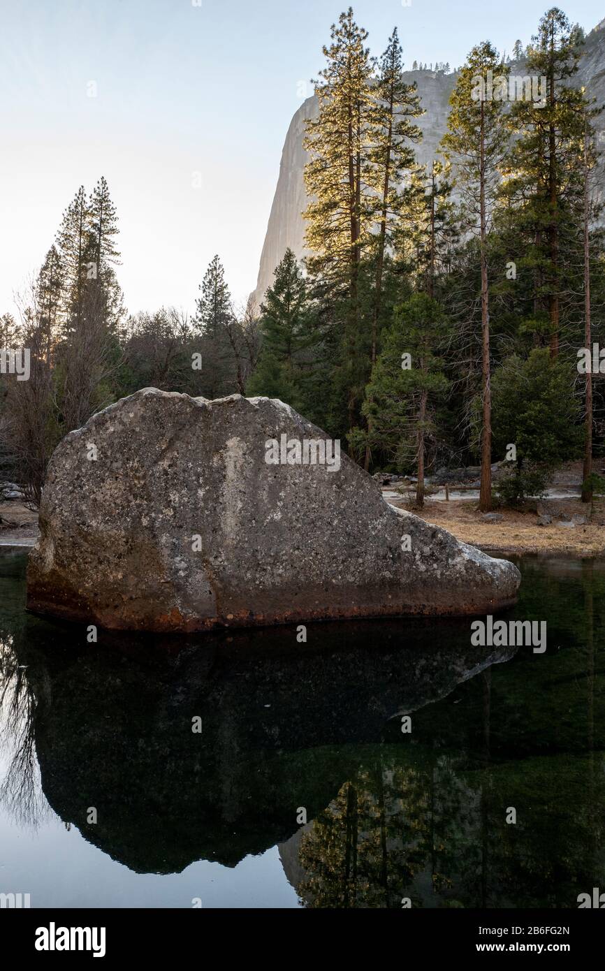 Paysage De Mirror Lake, Parc National De Yosemite, Californie, États-Unis Banque D'Images