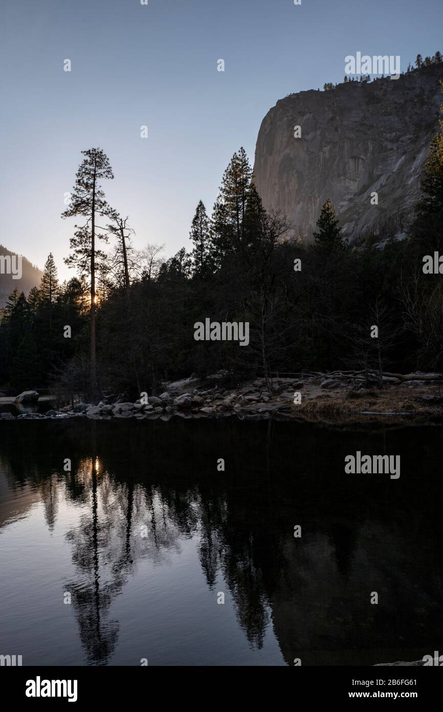 Paysage De Mirror Lake, Parc National De Yosemite, Californie, États-Unis Banque D'Images