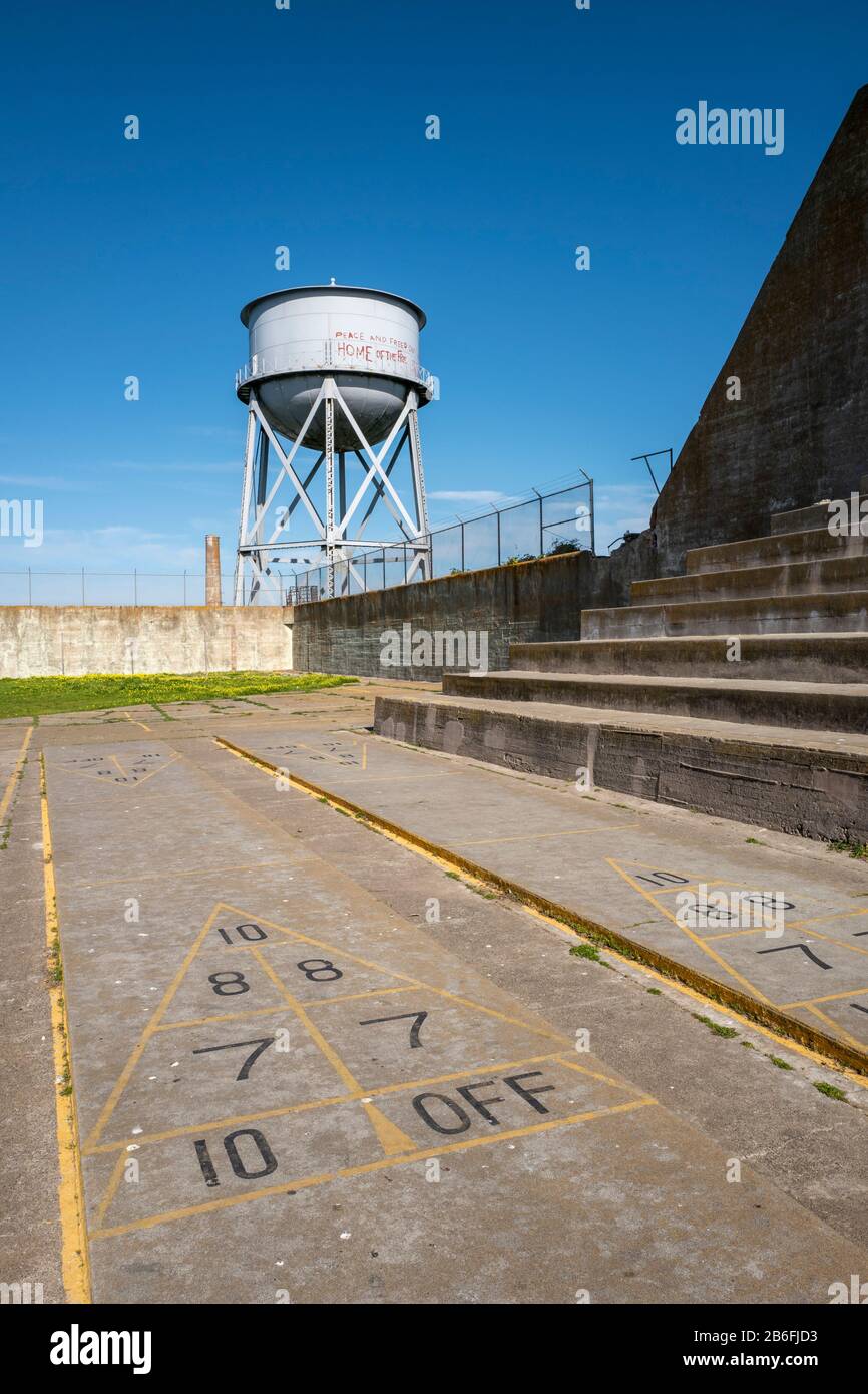 Prison pénitentiaire fédérale d'Alcatraz à San Francisco, Californie, États-Unis Banque D'Images