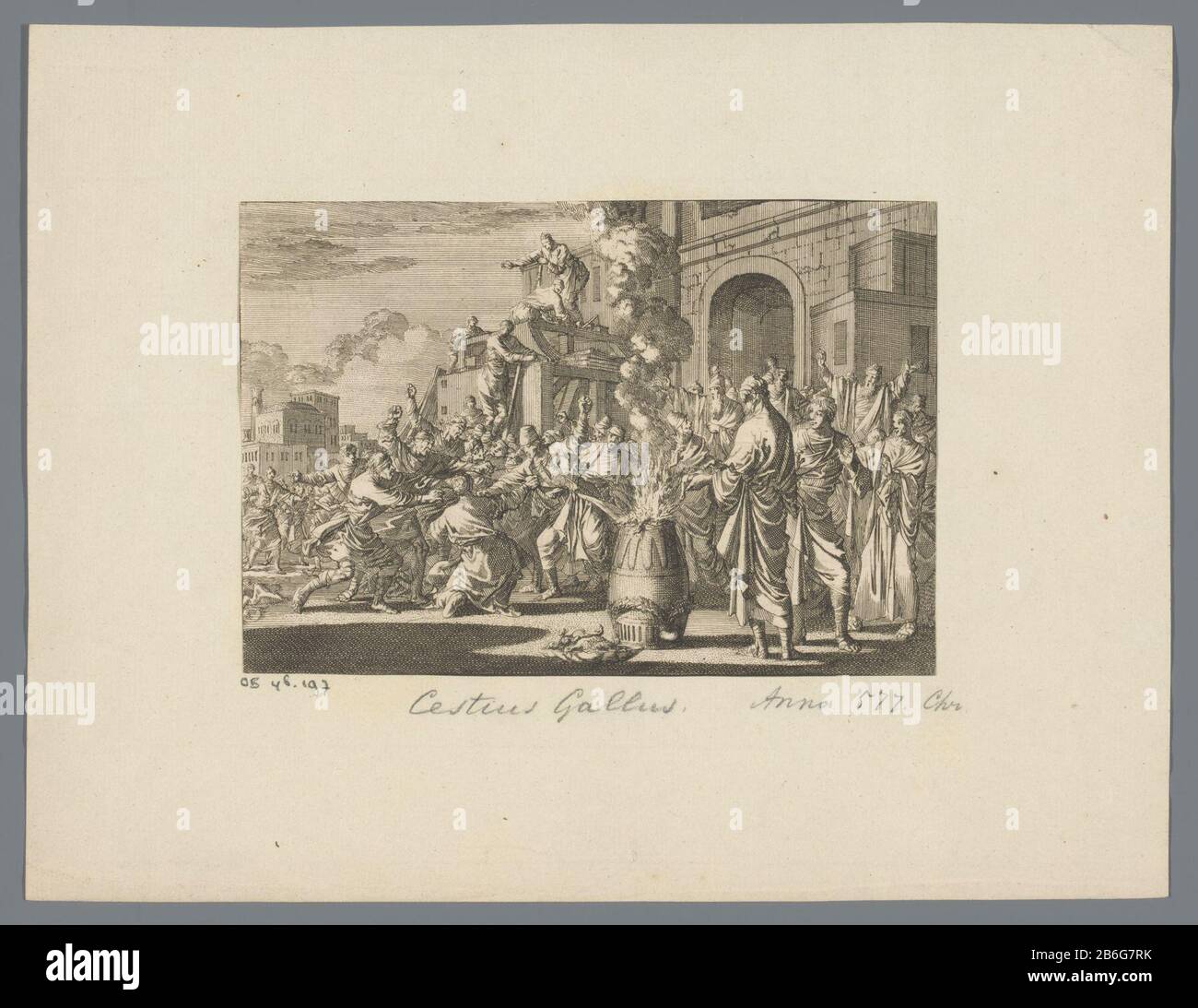 Cestins French RP-P-OB-46197 Cestius Gallus Type de bien: Photo Numéro de l'article: RP-P-OB-46.197 Fabricant: Printmaker Jan Luyken Date: 1659 - 1712 Caractéristiques physiques: Gravure: Technique du papier: Gravure Banque D'Images