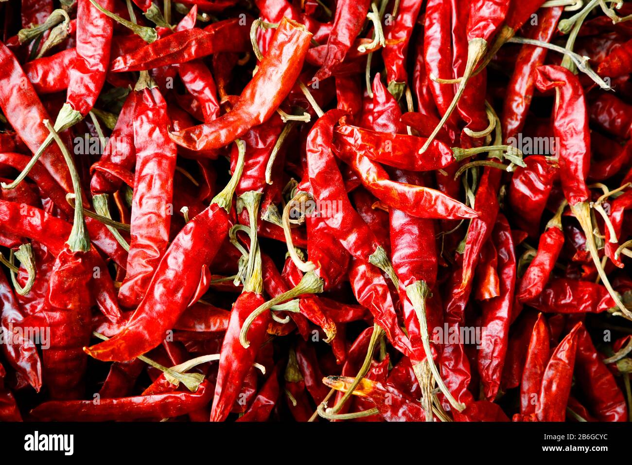 Panier de piment sec Banque D'Images