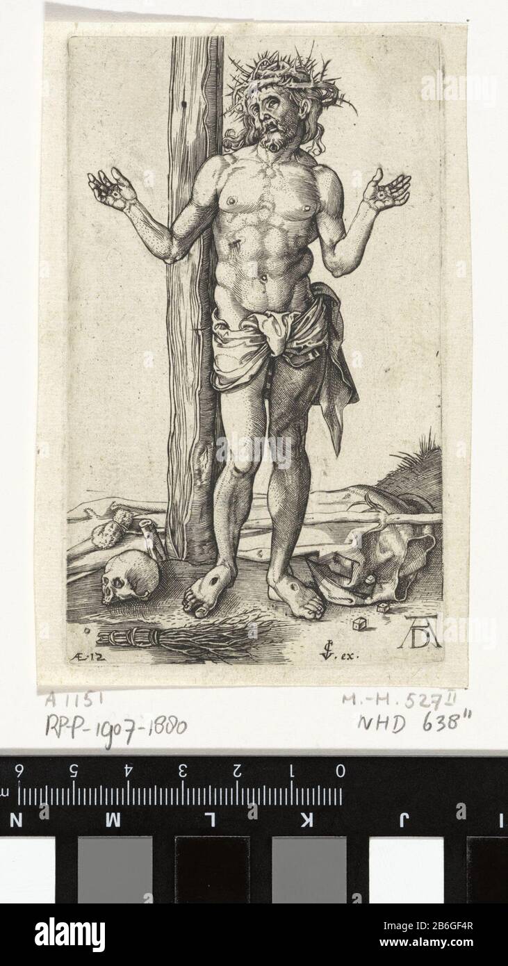 Christ en tant qu'homme de sorrangs, avec des mains levées Christus bij het kruis ( Banque D'Images