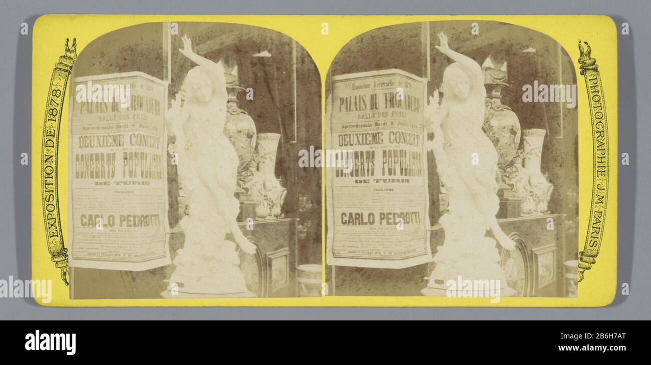 Annonce et image du concert dans le pavillon italien à la World Expo 1878 Section italienne (objet titre) exposition 1878 (objet titre de la série) Annonce Et image Du Concert dans le pavillon italien au World 1878Section italienne (objet titre) exposition 1878 (objet titre de la série) Type de propriété: Photo stéréo Numéro d'article: RP-F F10933 Inscriptions / marques: Inscription verso, manuscrite: 'Section Italienne' Fabricant : photographe Jules Marinier (propriété cotée) Lieu de fabrication: Paris Date: 1878 matériau: Papier carton technique: Albumen dimensions imprimées: Milieu secondaire: Banque D'Images