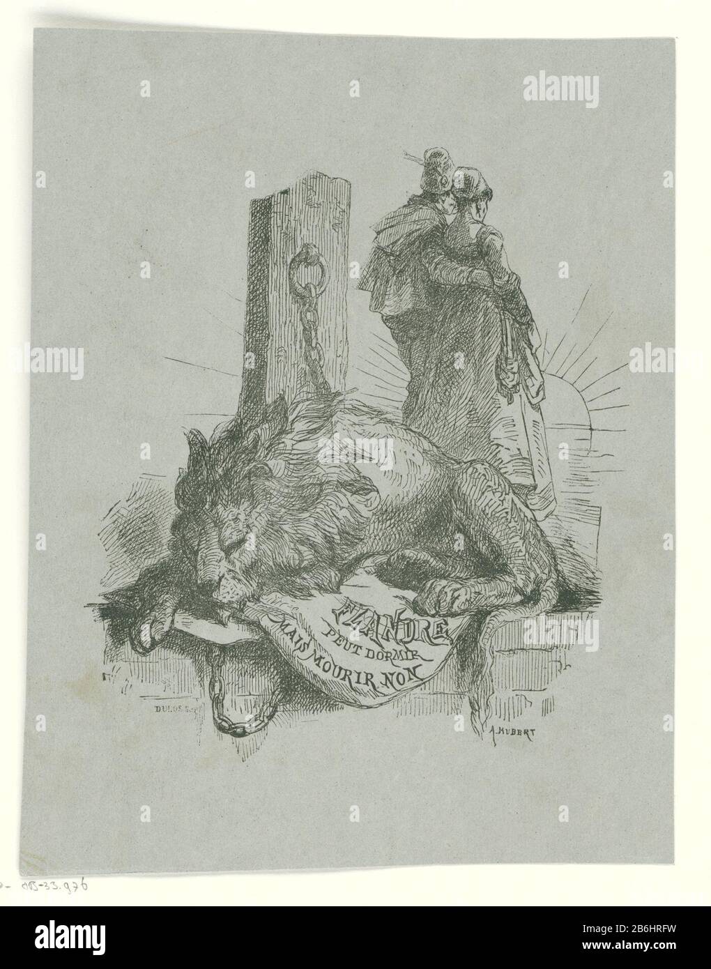 Le lion flamand le lion flamand type d'objet: Photo Numéro d'article: RP-P-OB-33.976 Fabricant: Printmaker Alfred Hubert conception: Dulos Dating: 1840 - 1902 Caractéristiques physiques: Voiture bois sur papier gris: Technique du papier: Bois engrala Banque D'Images