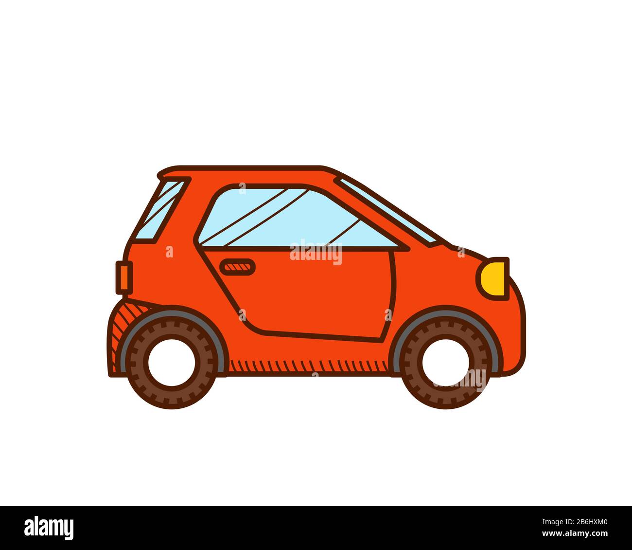 Interface micro car isolée sur fond blanc Illustration de Vecteur
