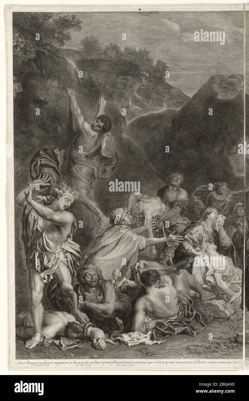 La formation du tube de cuivre (moitié gauche) la création du serpent de bronze (moitié gauche) Type de bien: Photo Numéro d'article: RP-P-OB-70.849 Fabricant: Printmaker: Antoine Masson à la peinture de Charles le Brunuitgever: Steph. Gantrel Dating: 1646 - 1700 Caractéristiques physiques: Matériel automobile: Technique du papier: Engrala (impression) Sujet: Le serpent brazen (nombres 21: 4-9) Banque D'Images