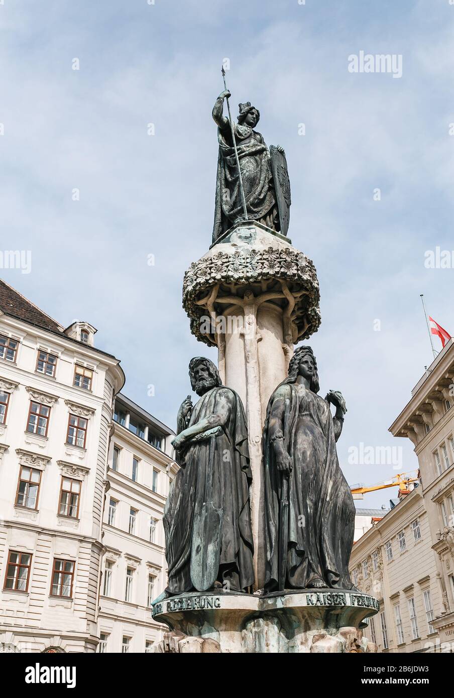Sculpture de fontaine Austriabrunnen à Vienne, Autriche Banque D'Images
