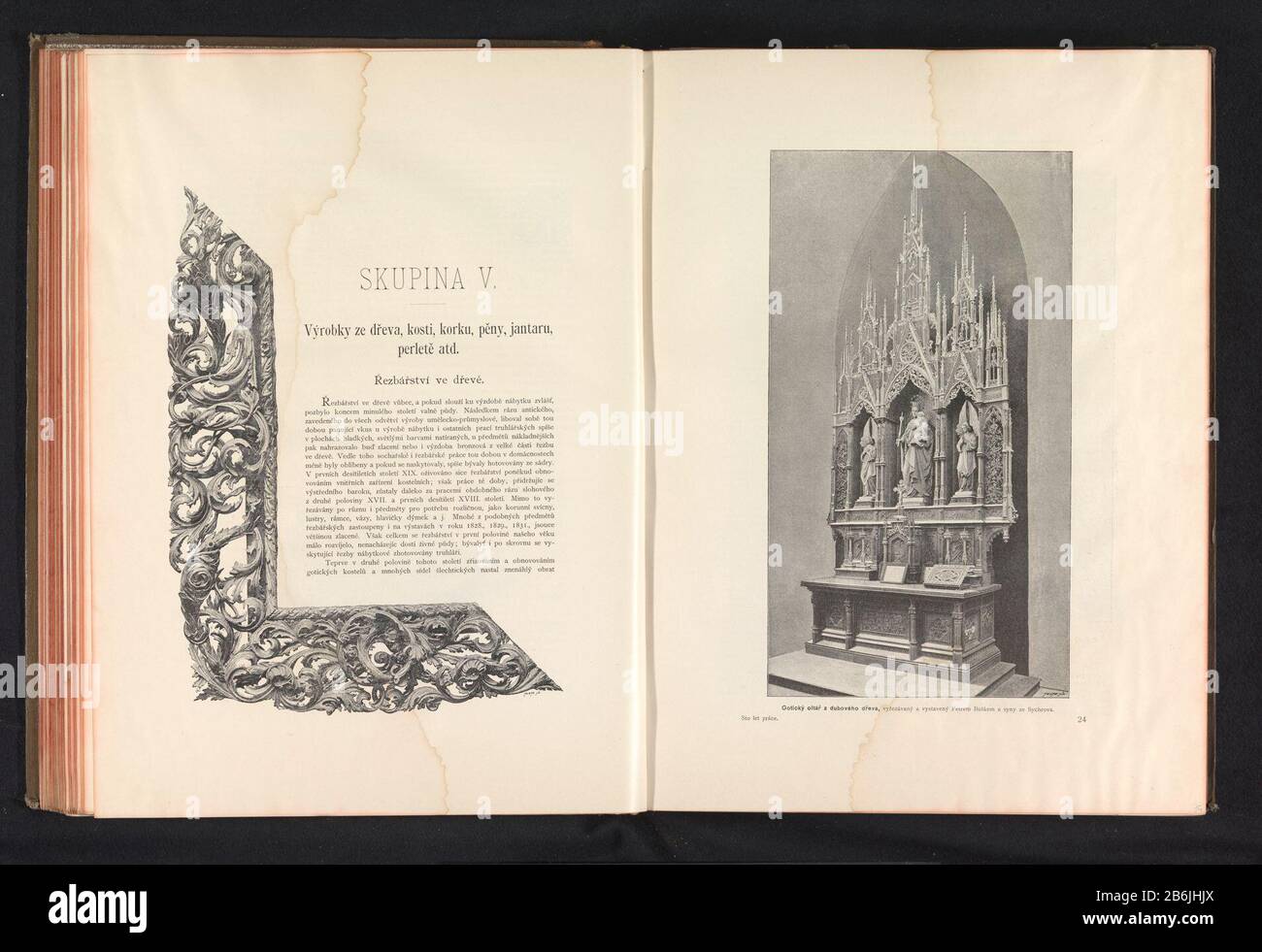 Partie d'un cadre photo avec arabesques partie d'un cadre avec un type d'objet arabesque: Photo-mécanique imprimer page Numéro d'article: RP-F 2001-7-749B-78 Fabricant : Photographe: Anoniemclichémaker: Carl Bellmann Lieu de fabrication: Prague Date: 1890 - ou 1895 matériau: Technique papier: Autotypique Dimensions: Imprimer: H 254 mm × W 184 mmToelichtingPrent page 184. Objet:  ornement cadre ou peinture arabesque, etc Banque D'Images