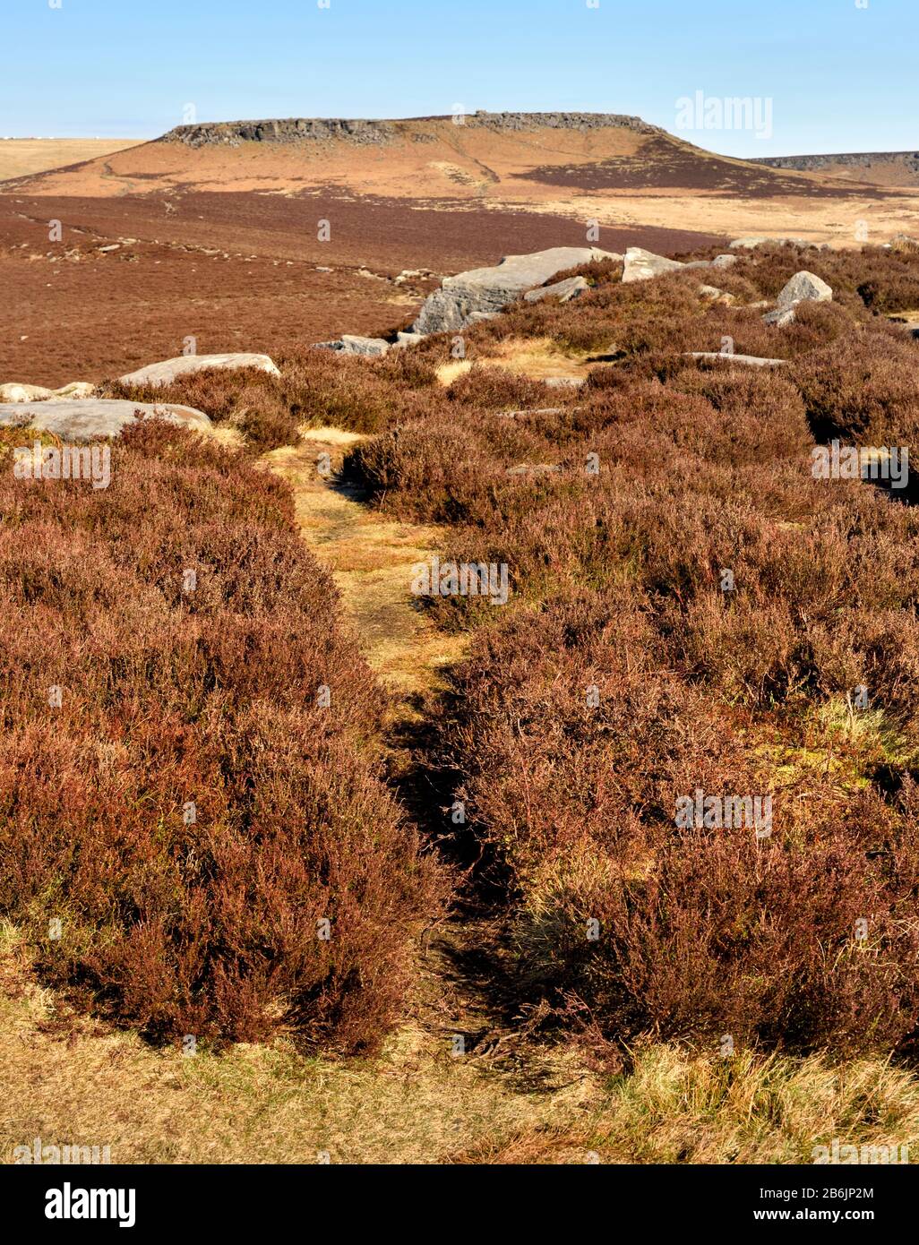 Une vue de HIgger Tor pris de la vue surprise, Peak district National Park, Derbyshire, Angleterre, Royaume-Uni Banque D'Images