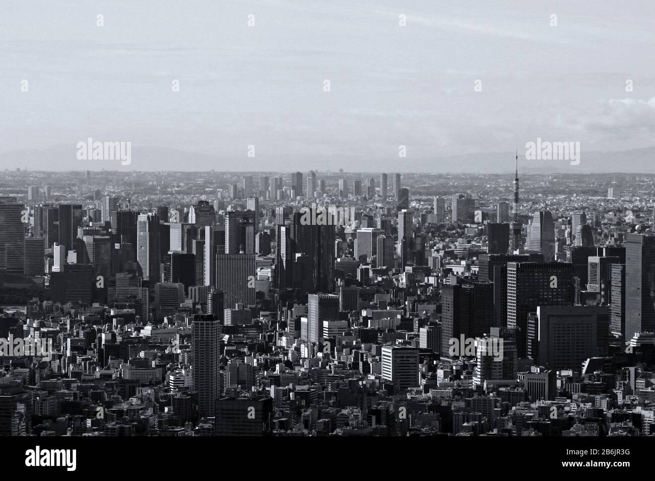 Vue panoramique sur le centre de Tokyo et le Mont Fuji depuis le Tokyo Sky Tree Banque D'Images