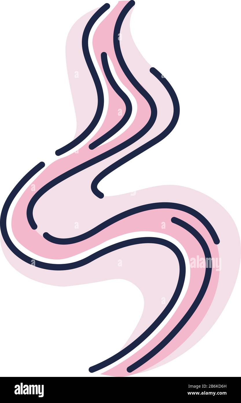 Icne couleur RVB rose odeur. Bonne odeur. Tourbillon aromatique, parfum  agrable vague. Parfum aromatique fluide spirales, vent. Bouffe de fume,  boucle de vapeur Image Vectorielle Stock - Alamy