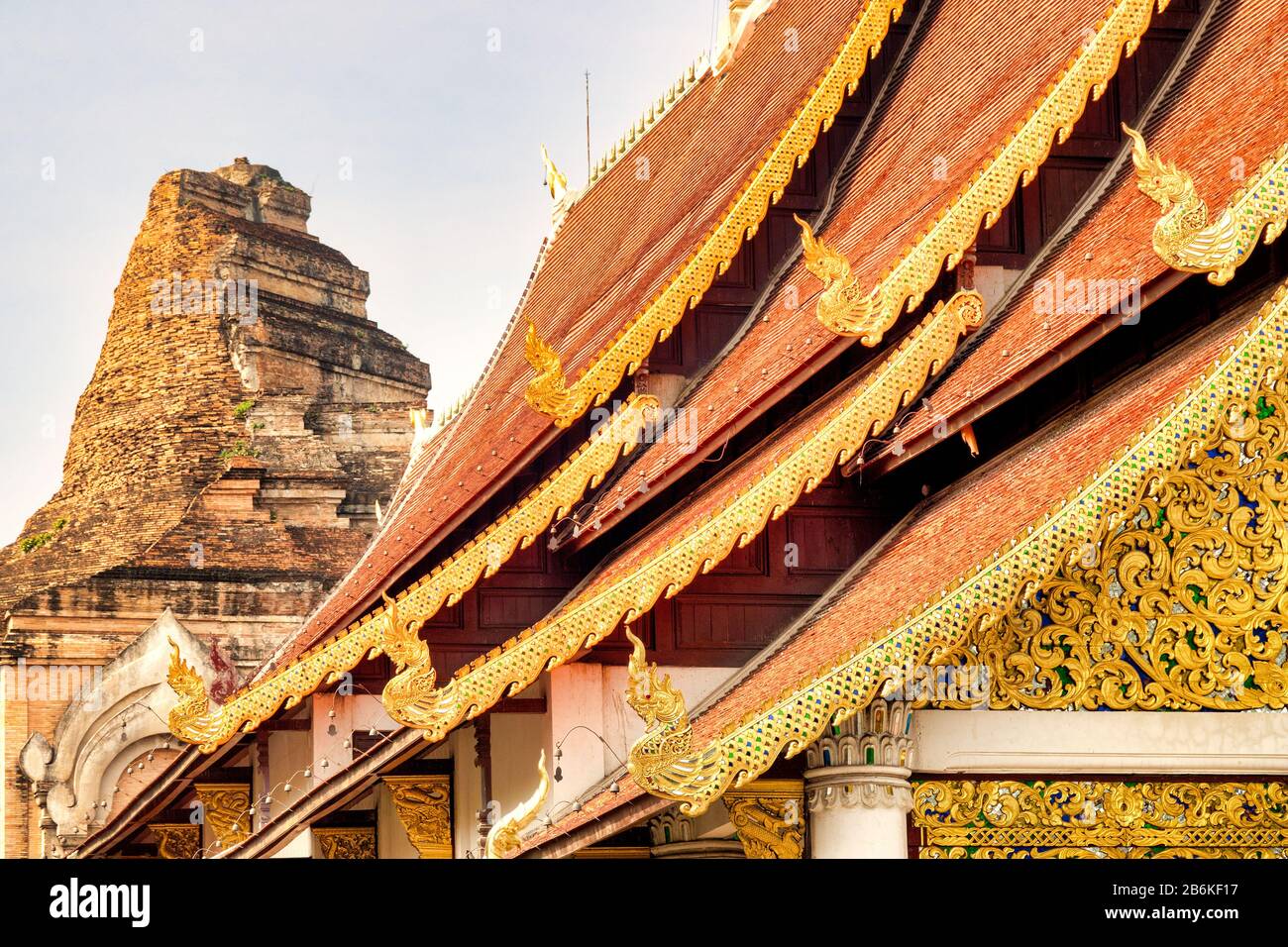 Wat Chedi Luang, Chiang Mai, Thaïlande, Banque D'Images Wat Chedi Luang, Chiang Mai, Thaïlande, Banque D'Images