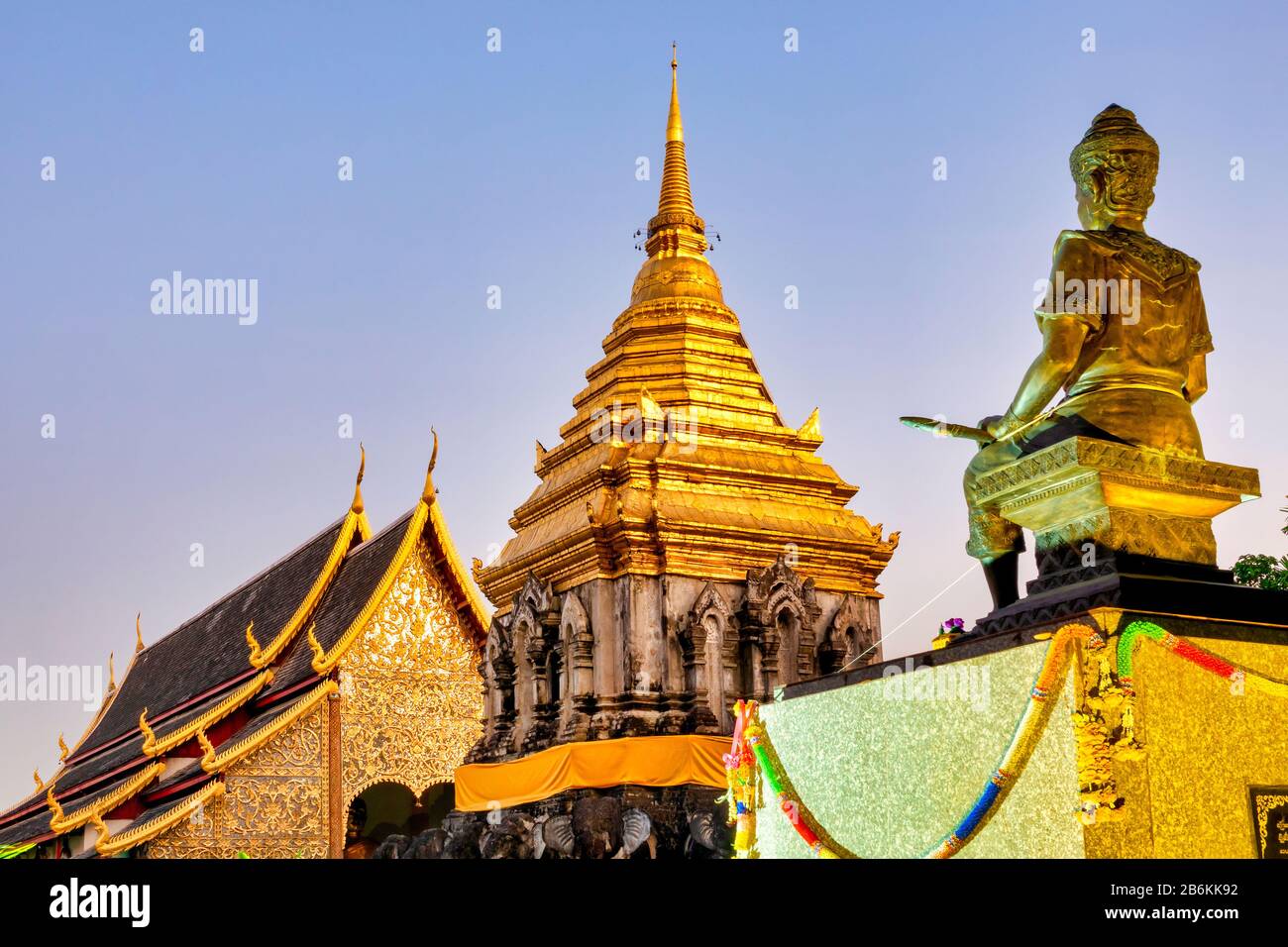 Wat Chiang Man, Chiang Mai, Thaïlande Banque D'Images Wat Chiang Man, Chiang Mai, Thaïlande Banque D'Images