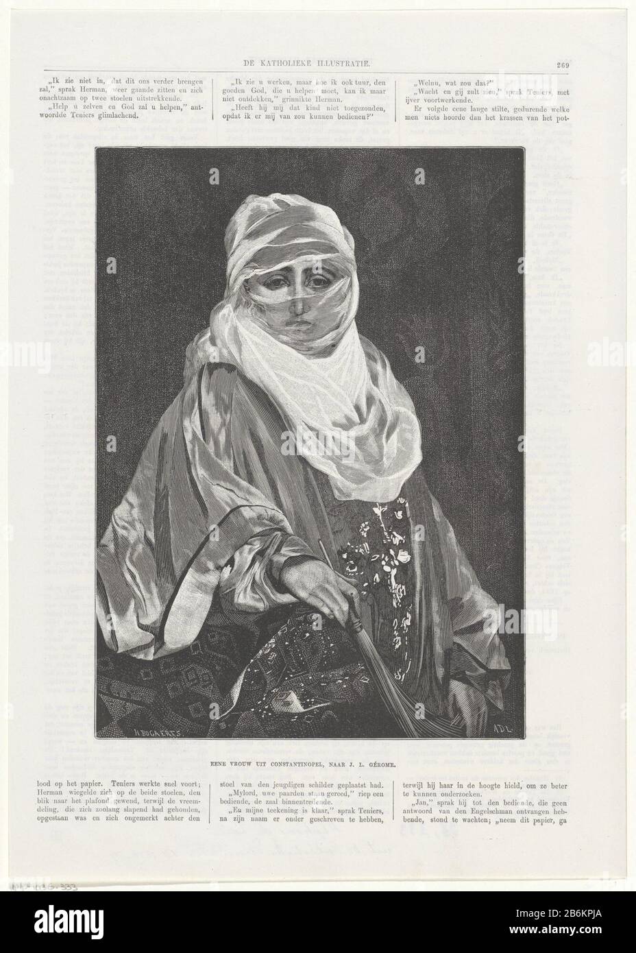 Une femme de Constantinople (objet titre) une femme de Constantinople (objet titre) Type d'objet: Illustration du livre photo Numéro d'article: RP-P-1936-333 Inscriptions / marques: Marque du collectionneur, centre inférieur inversé, estampillée: Lugt 2228 marque du collectionneur , verso inférieur droit, estampillée: Lugt 2760 Fabricant: Printmaker: Alphons de Lang (bâtiment classé) pour le dessin H. Bogaerts (propriété cotée) à la peinture par Jean-Léon Gérôme (propriété cotée) Lieu de fabrication: S-Hertogenbosch Dating: 1878 - 1879 Caractéristiques physiques: Voiture de bois et matériel d'impression de texte: Technique papier: Bois engraa / impression siz Banque D'Images