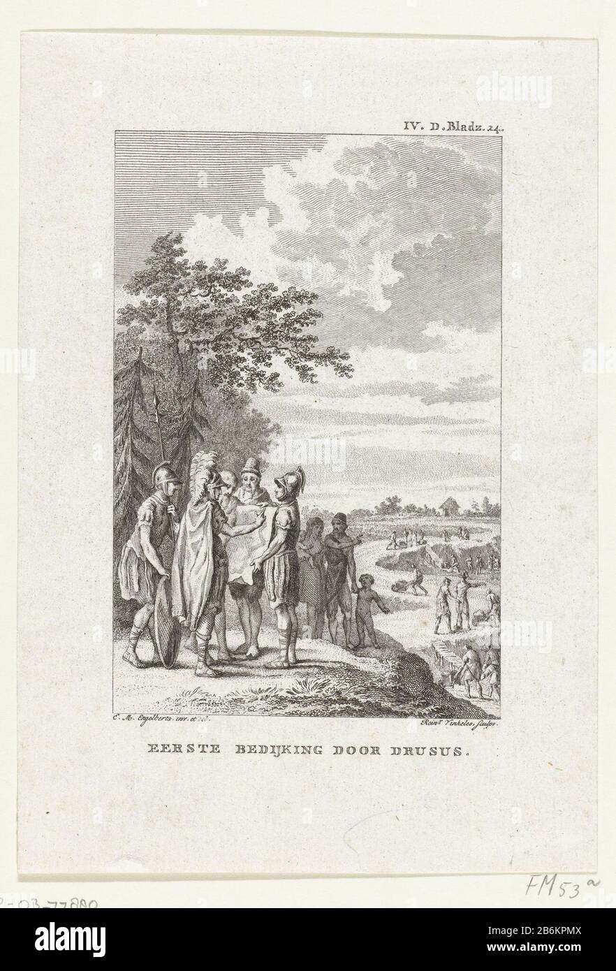 Premiers barrages par Drusus, CA 15 BC premiers barrages par Drusus, (titre objet) premiers barrages par Drusus, environ 15 barrages vCEerste par Drusus (titre objet) Type de propriété: Imprimer historique photo Numéro d'article: RP-P-OB-77.880Catalogusreferentie: FMH 53- [A] Note: Indiquer la lettre: Les premières digues aux Pays-Bas conduites par Drusus, général et gouverneur de la province romaine Gallië. Fabricant : printmaker: Reiner Vinkeles (I) (bâtiment classé) dans le dessin: Engelbertus Matthias Engelberts (propriété cotée) Lieu de fabrication : Pays-Bas Date: 1797 - 1799 Caractéristiques physiques: Gravure materi Banque D'Images