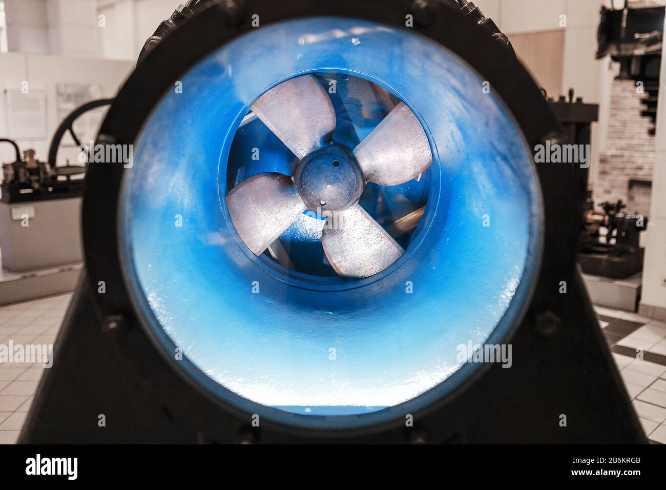 gros détail du moteur de propulsion à turbine à vapeur marine Banque D'Images