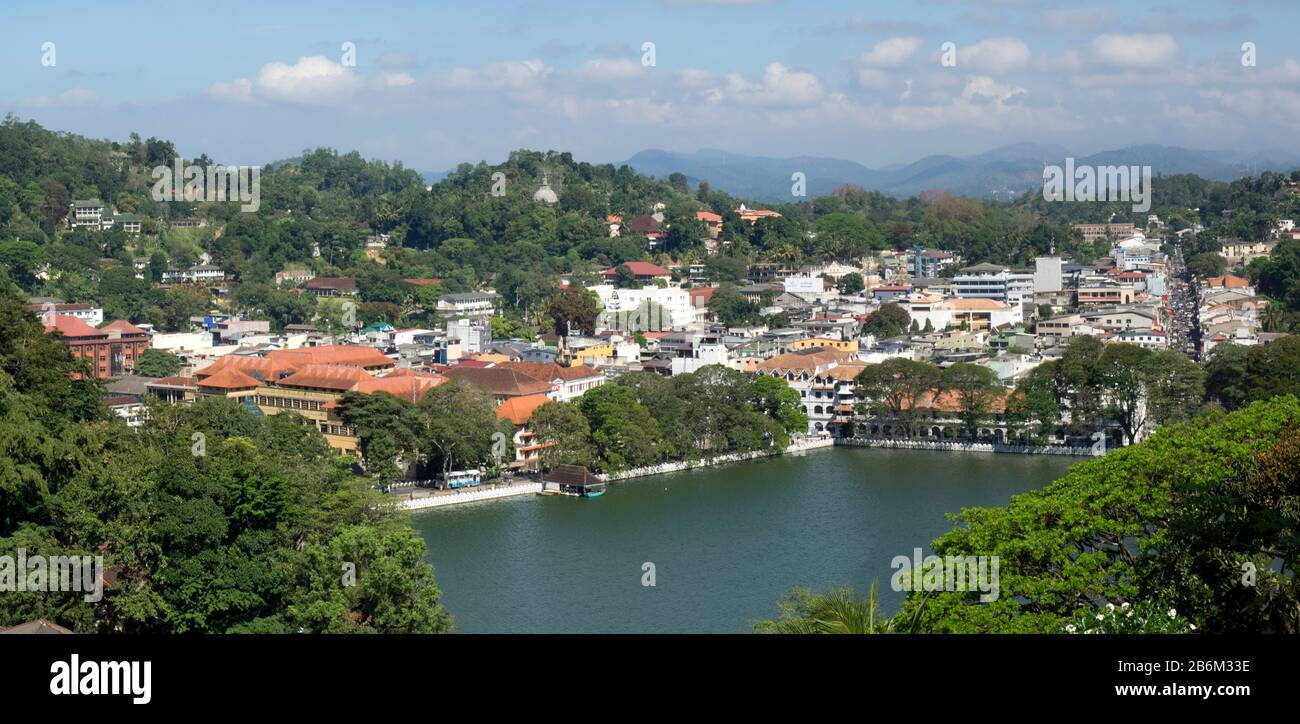 Vue Sur Le Centre-Ville De Kandy, Province Centrale, Sri Lanka Banque D'Images