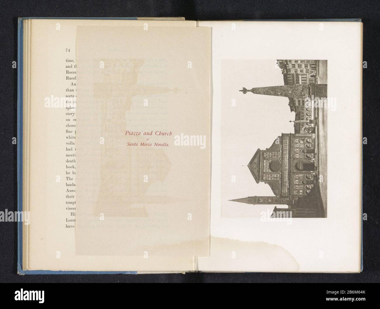 Extérieur van de Santa Maria Novella te Florence extérieur de Santa Maria Novella à Florence Type de bien: Photo-mécanique imprimer la page Numéro de l'article: RP-F 2001-7-564B-5 Inscriptions / marques: Titre, imprimé: Piazza and Church of Santa Maria Novella .' Fabricant: Photographe: Anoniemclichémaker: AW Elson & Co.Plaecats Fabricant: Florencemaker: Boston Date : CA. 1880 - ou pour 1890 matériau: Technique du papier: Dimensions de la photogravure: Imprimer: H 84 mm × W 127 mmFront page 74. Objet: Façade (ou maison ou bâtiment) église (extérieure) Où: S. Maria Banque D'Images