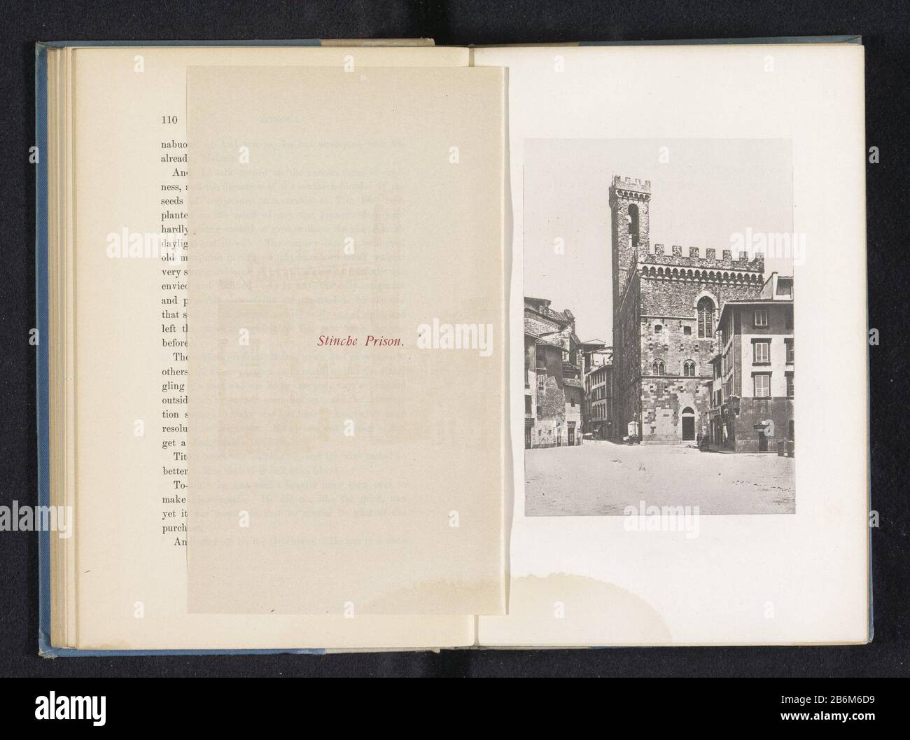 Extérieur van de gevangenis le Stinche te Florence extérieur de la prison Stinche le Florence Type de bien: Photo-mécanique imprimer page Numéro d'article: RP-F-2001-7-564B 8 Inscriptions / marques: Titre, à travers le tirage, imprimé: 'Stinche prison.' Fabricant : photographe : anoniemclichémaker: AW Elson & Coecats. 1880 - ou pour 1890 matériau: Technique du papier: Dimensions de la photogravure: Imprimer: H 127 mm × W 90 mmà l'avant de la page 110. Objet: Prison de façade (ou maison ou bâtiment) , Banque D'Images