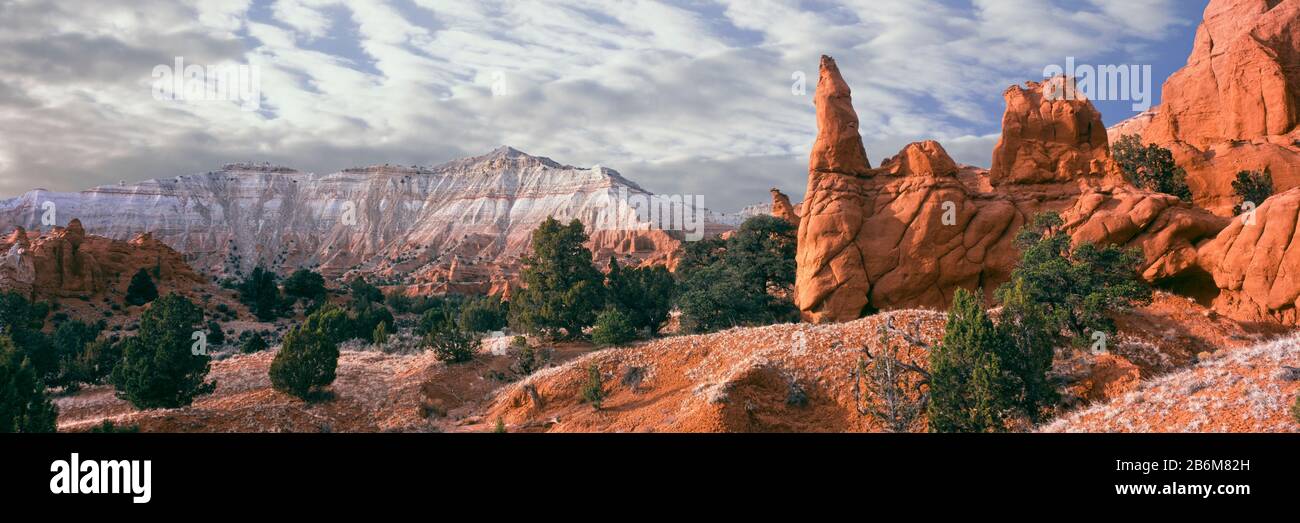 Formations rocheuses de grès, Kodachrome Basin State Park, Utah, États-Unis Banque D'Images