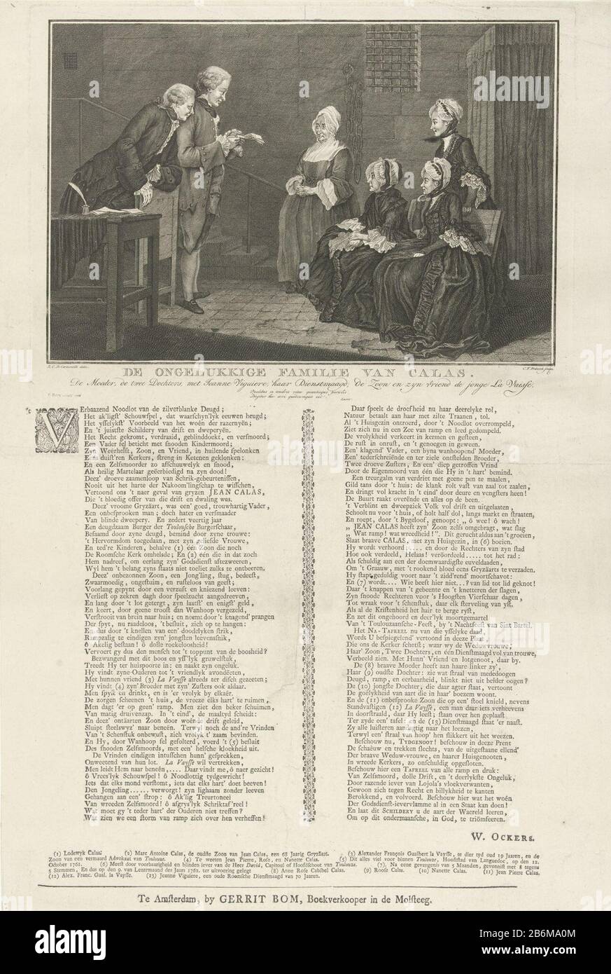 Familie van Calas à de gevangenis de ongelukkige familie van Calas (objet  titel op) le marchand français Jean Calas de Toulouse en 1761 a été  faussement accusé d'avoir assassiné son fils de