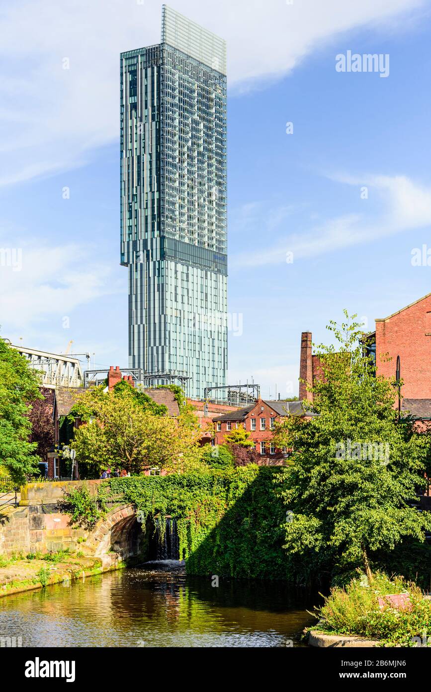 Bridgewater Canal Et La Beetham Tower, Castlefield, Grand Manchester Banque D'Images