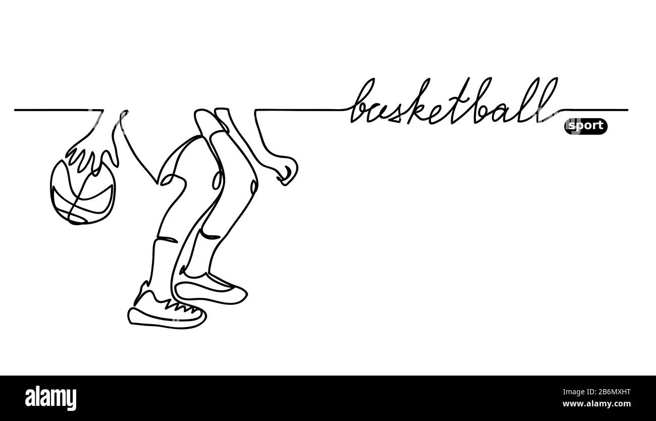 Arrière-plan de basket-ball esquisse vectorielle simple Illustration de Vecteur