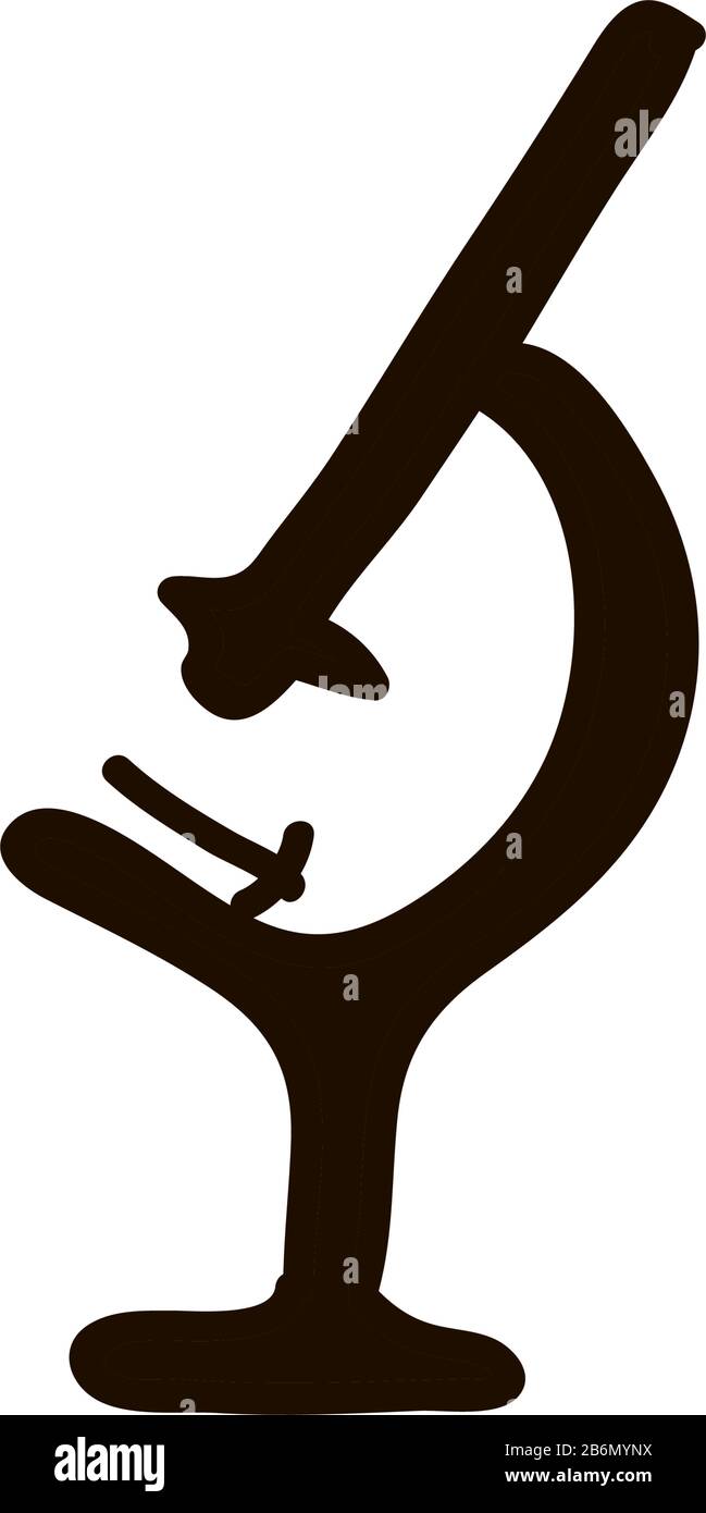 Icône de microscope noir sur fond blanc - illustration vectorielle Illustration de Vecteur