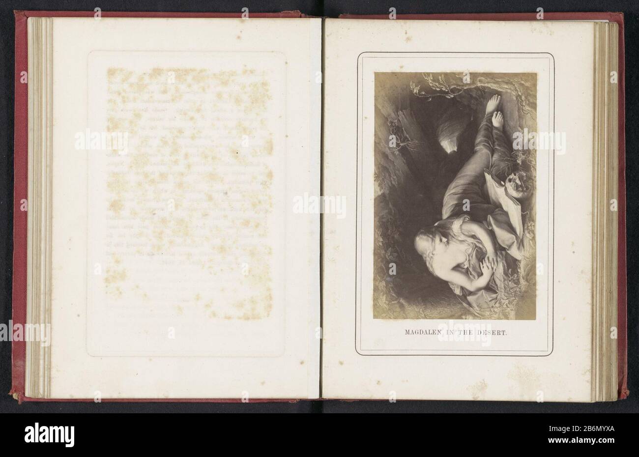 Fotoreproductie van een schilderij van een lezende Maria Magdalena DOOR Pompeo Batoni Magdalen dans le désert (objet op titel) reproduction photo d'une peinture d'une lecture Mary Pompedene par o BatoniMagdalen dans le désert (objet titre) Type de propriété: Photo reproduction Numéro d'article:-F-F25388-G Fabricant: RP Photographe: Hanns Hanfstaenglnaar peinture: Pompeo Batoni Dating: Vers 1854 - ou pour 1864 matériau: Technique papier: Albumen dimensions imprimées: Photo: H 93 mm × W 141 mm Sujet: Le harlot penitent Mary Magdalene; attributs possibles: Livre (ou défilement), couronne, couronne d'épine Banque D'Images