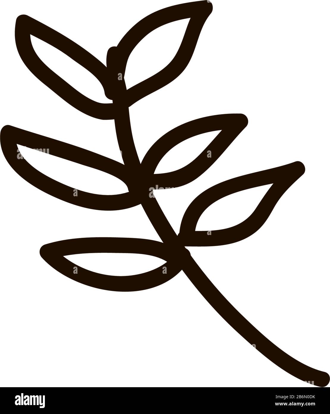 icône de vecteur de feuille d'arbre. illustration de vecteur de lame. Feuille de neem de frêne, symbole vectoriel du Canada Illustration de Vecteur