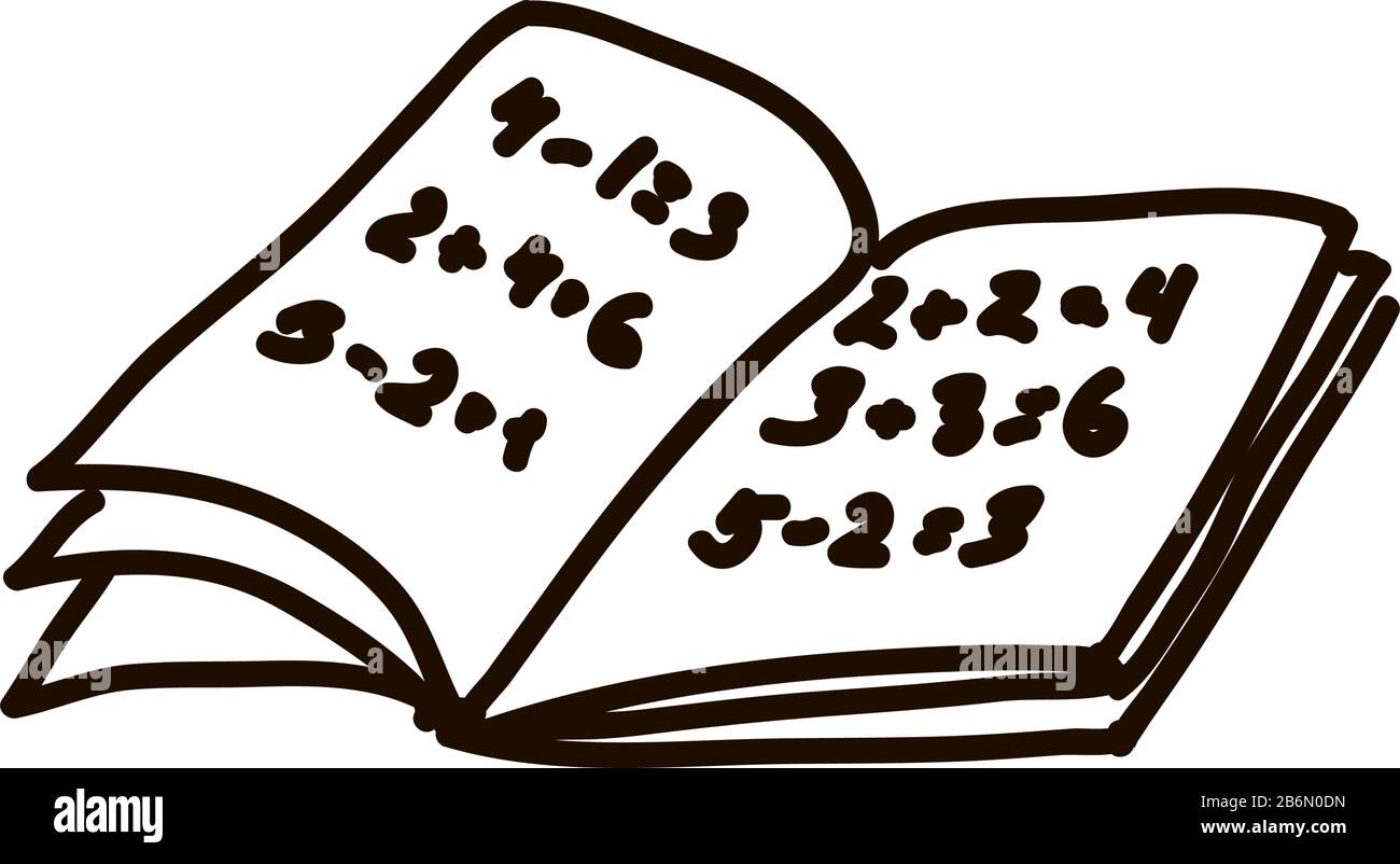 Un cahier vierge d'exercice scolaire carnet de notes traceur dessin animé encre stylo Icône style esquisse illustration vectorielle Illustration de Vecteur