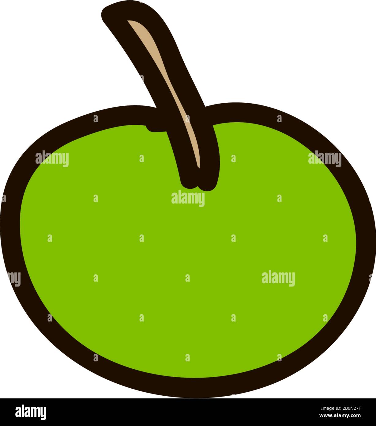 Pomme verte - fruits entiers. Illustration vectorielle Illustration de Vecteur