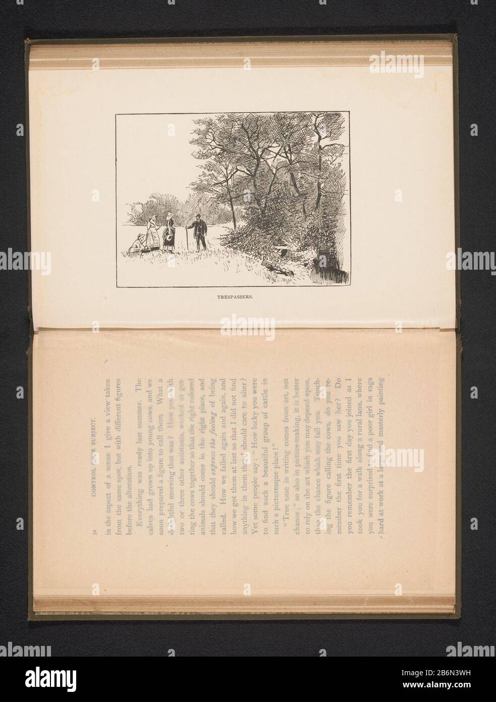 Fotoreproductie van een werk met een aantal onbekende personen een landschap Trespassers (titre objet op) Image reproduction d'une œuvre avec un certain nombre de personnes inconnues dans un paysage intrus (titre objet) Type d'objet: Photo-mécanique imprimer page reproduction Numéro d'objet:-F-2001-7-951-3 Fabricant: Date anonyme: Vers 1883 - ou pour 1888 matériel: Technique du papier: Autotypique Dimensions: Imprimer: H 94 mm × W 128 mmà l'avant-page 32. Sujet des personnes historiques (portraits et scènes de la vie) paysages Banque D'Images