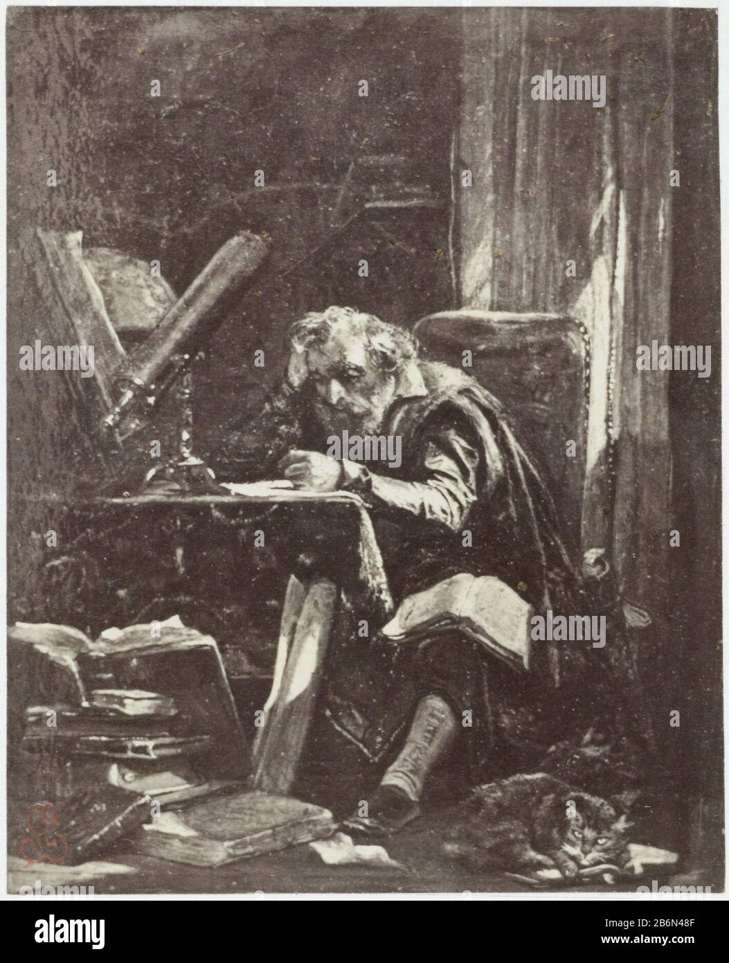 Fotoreproductie van schilderij DOOR Paul Delaroche Galilée photo reproduction de peinture par Paul Delaroche: Galilée Type d'objet : image Numéro d'article: RP-F-F25505-R Fabricant : Photographe: Robert Jefferson Binghamuitgever: Goupil & Cie Dating: 1858 Caractéristiques physiques: Photo print Procurement and legal Banque D'Images