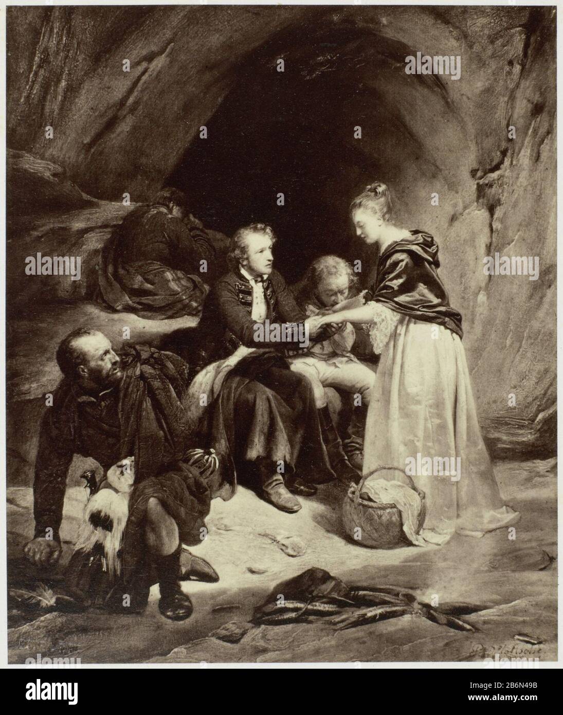 Fotoreproductie van schilderij DOOR Paul Delaroche Miss Macdonald photo reproduction de peinture par Paul Delaroche: Miss Macdonald Type de bien: Photographies Numéro d'article: RP-F-F25505-G Fabricant : Photographe: Robert Jefferson Binghamuitgever: Goupil & Cie Dating: 1858 Caractéristiques physiques: Photo print Procurement and legal Banque D'Images