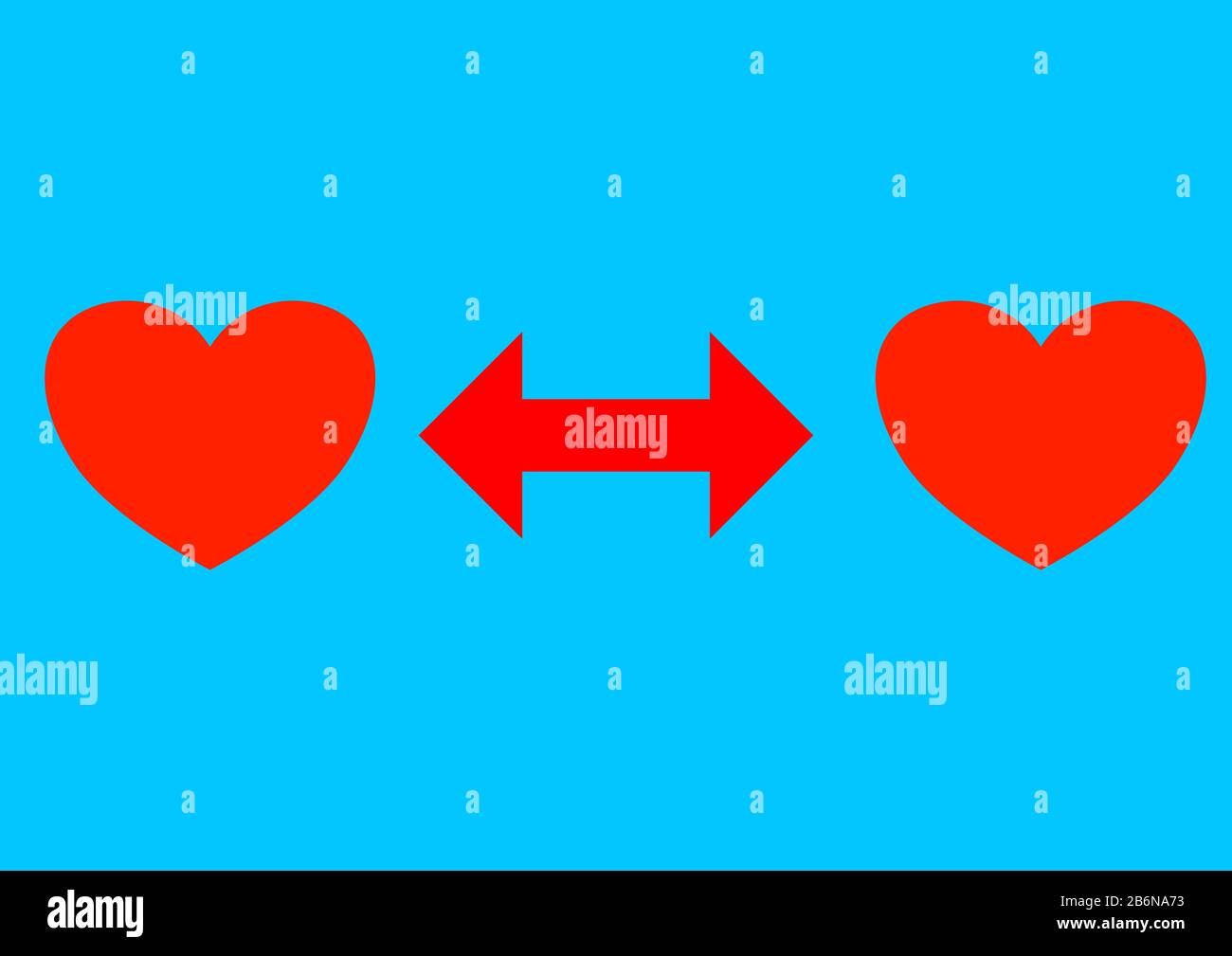 La flèche indique le chemin vers le cœur. Illustration de Vecteur