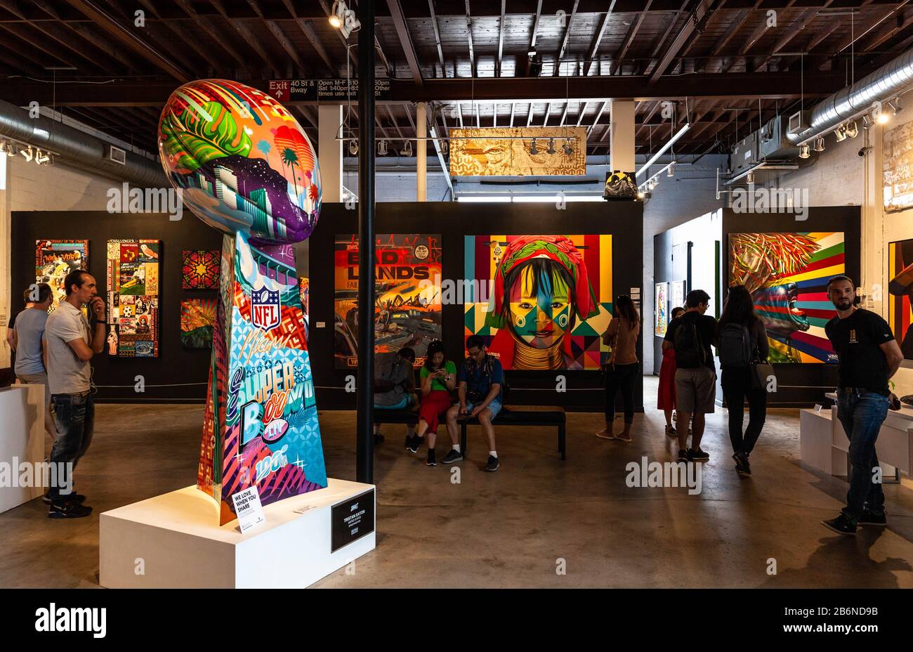 Galerie d'art à Wynwood Walls, Miami, Floride, États-Unis. Banque D'Images