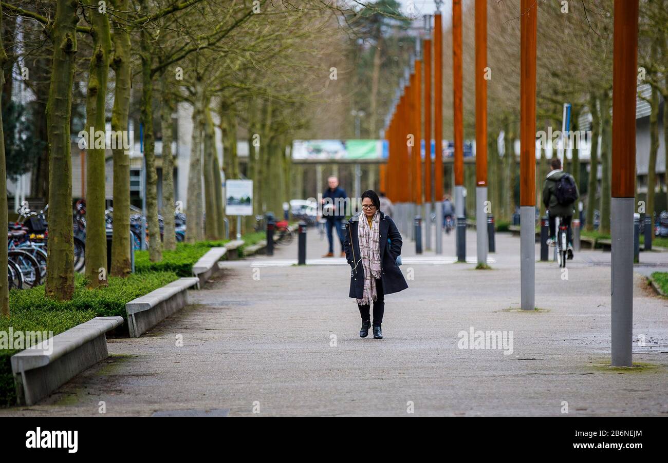 Tilburg, Pays-Bas. 11 mars 2020. Tilburg, ville Vide de Tilburg en raison du virus Corona, 11-03-2020. L'Université de Tilburg est presque vide en raison du virus corona. Les conférences sont, dans la mesure du possible, données par direct. Crédit: Pro Shots/Alay Live News Banque D'Images