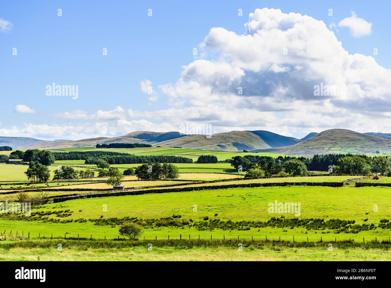 Le Howgill Fells de près d'Orton dans le parc national Yorkshire Dales Banque D'Images